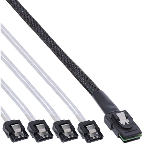 Кабель InLine SAS  To 1x Mini-SAS to 4x SATA 100cm Cable (27620B)