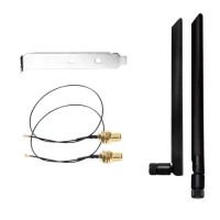 Комплект WiFi антени 6Dbi 20см + кабелі + PCIe заглушка new