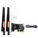 Комплект WiFi антени 10Dbi 20cm Black / Red + PCIe x1 Card
