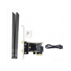 Комплект WiFi антени 8Dbi 20cm Black + PCIe x1 Card new