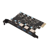 Контролер PCI Express Adapter Card, USB3.1 5Gbps (3 x USB-A / 2 x USB-C )