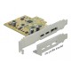 Плата розширення Delock PCI Express x1 до 2 x USB Type-C 10 Gbps (06G7FY)