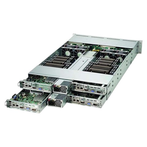 Сервер Supermicro SuperServer CSE-827HQ-R1620B + 4 x SYS-6027TR-HTRF+ node (12 x 3.5 LFF)