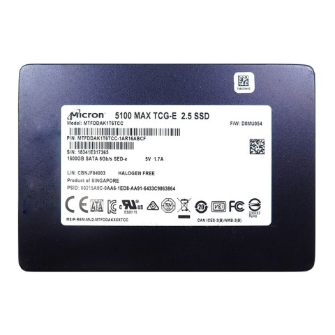 Накопичувач SSD Micron 1.6tb 5100 MAX TCG-E (MTFDDAK1T6TCC)