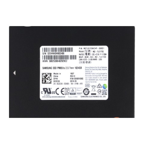 Накопичувач SSD Samsung PM851a 1Tb SATA (MZ-7LE1T0D)