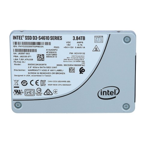 Накопичувач SSD Intel 3.84tb SSD D3-S4610 SATA (SSDSC2KG038T8)