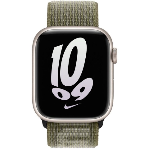 Ремінець Apple Watch 45mm Sequoia/Pure Platinum Nike Sport Loop