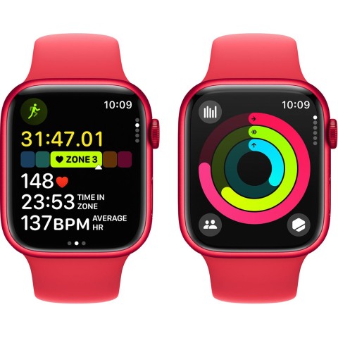 Смартгодинник Apple Watch Series 9 GPS 45mm RED Aluminium Case with RED Sport Band – M/L